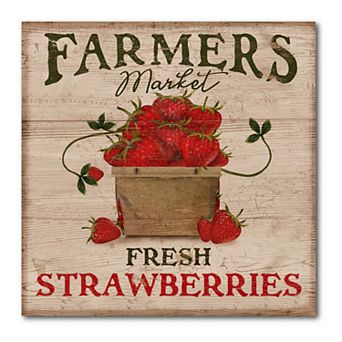 COURTSIDE MARKET Farmers Market Strawberries Canvas