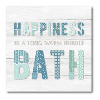 COURTSIDE MARKET Shiplap Happiness Bath & Bubbles II Canvas
