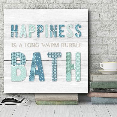 COURTSIDE MARKET Shiplap Happiness Bath & Bubbles II Canvas