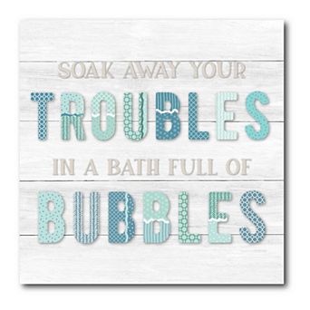 COURTSIDE MARKET Shiplap Bath & Bubbles II Canvas