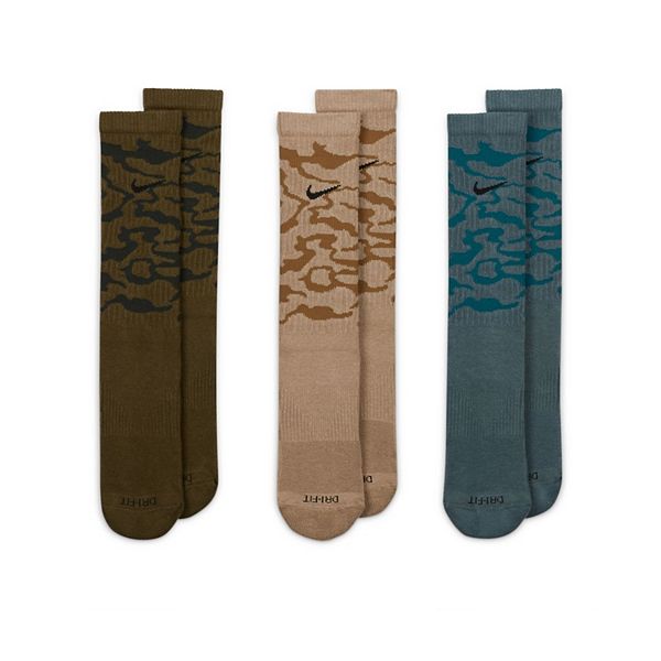 Men's Nike 3pack Everyday Plus DriFIT Cushioned Training Crew Socks