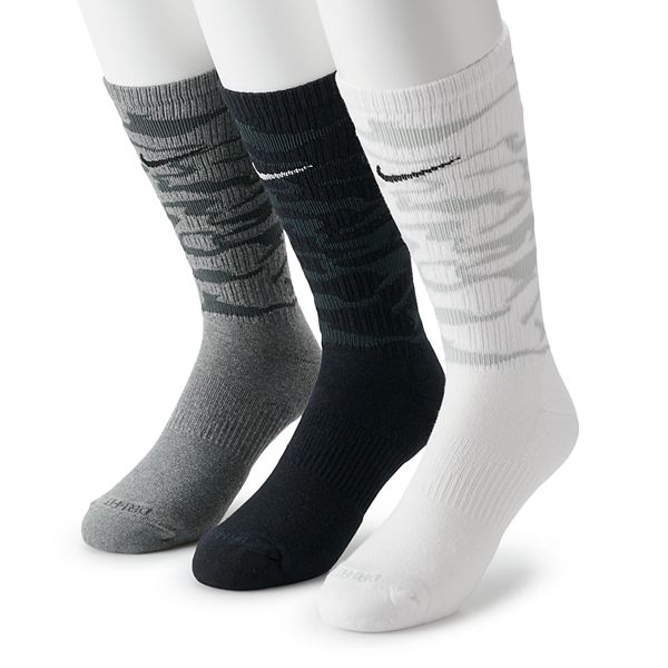 Men's Nike 3-pack Everyday Plus Dri-FIT Cushioned Training Crew Socks