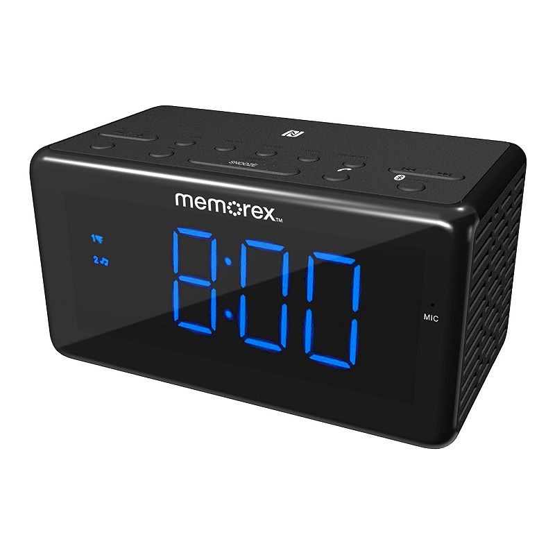 Memorex Bluetooth Clock Radio, Black