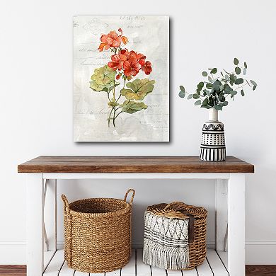 Courtside Market Linen Geranium Gallery Canvas Wall Art