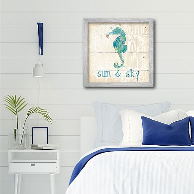 Courtside Market Sun & Sky Framed Canvas Wall Art