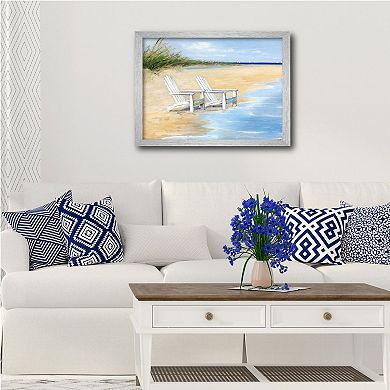 Courtside Market Water View Framed Canvas Wall Art