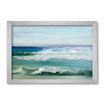 COURTSIDE MARKET Azure Ocean Framed Canvas Wall Art