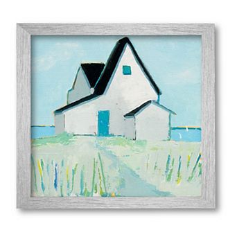 COURTSIDE MARKET Cottage By The Sea Framed Canvas Wall Art