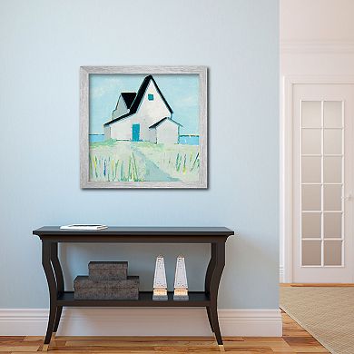 Courtside Market Cottage By The Sea Framed Canvas Wall Art