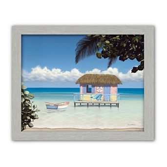 COURTSIDE MARKET Island Hut Framed Canvas Wall Art