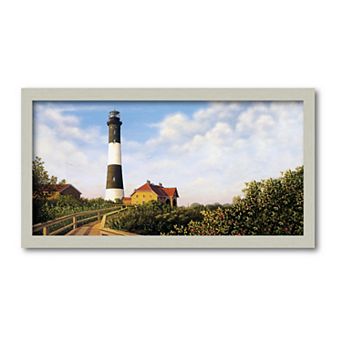 COURTSIDE MARKET Light House Framed Canvas Wall Art