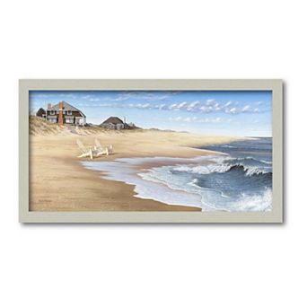 COURTSIDE MARKET Hampton Beach Scene Framed Canvas Wall Art