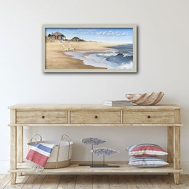 COURTSIDE MARKET Hampton Beach Scene Framed Canvas Wall Art