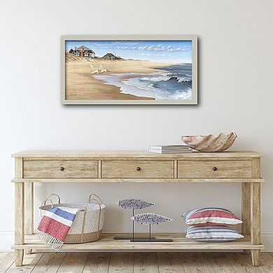 Courtside Market Hampton Beach Framed Canvas Wall Art