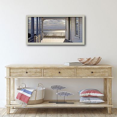 Courtside Market Evening Light Framed Canvas Wall Art