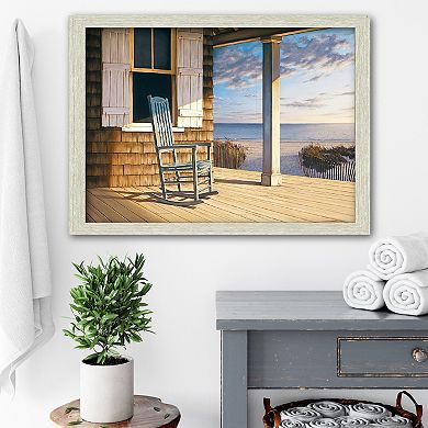 Courtside Market Hampton Beach Framed Canvas Wall Art