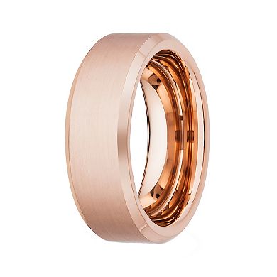 Men's Lovemark Tungsten 8 mm Beveled Edge Wedding Band