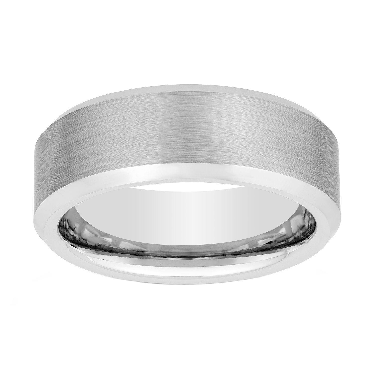 VAKKI 8mm Tungsten & Shell Wedding Band – Beveled Edge Comfort Fit Ring, Size 11, For Men & Women - View #5