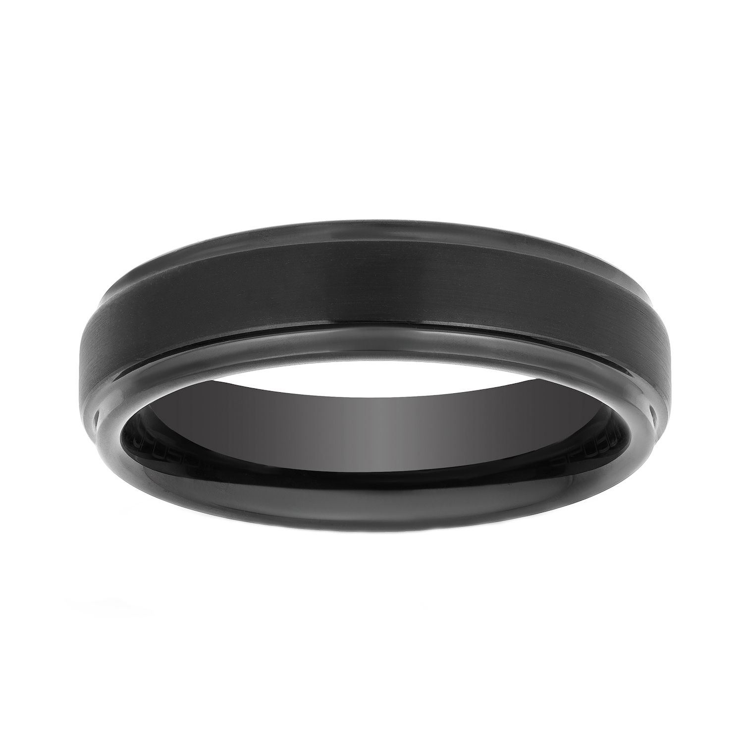 all black mens wedding band