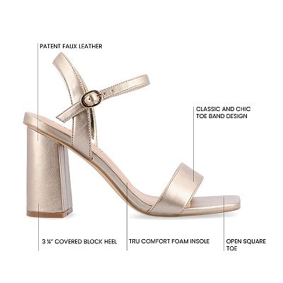Journee Collection Tivona Ankle Strap Block Heel – Cute & Comfy Sandals For Summer