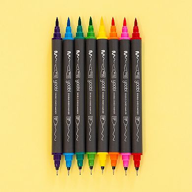Yoobi Double-Ended Markers - 8 Pack