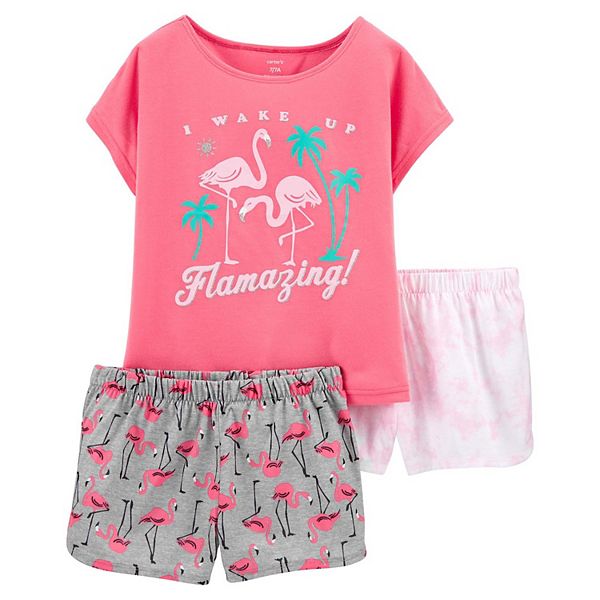 Girls 4-14 Carter's 3-Piece Flamingo Pajama Set