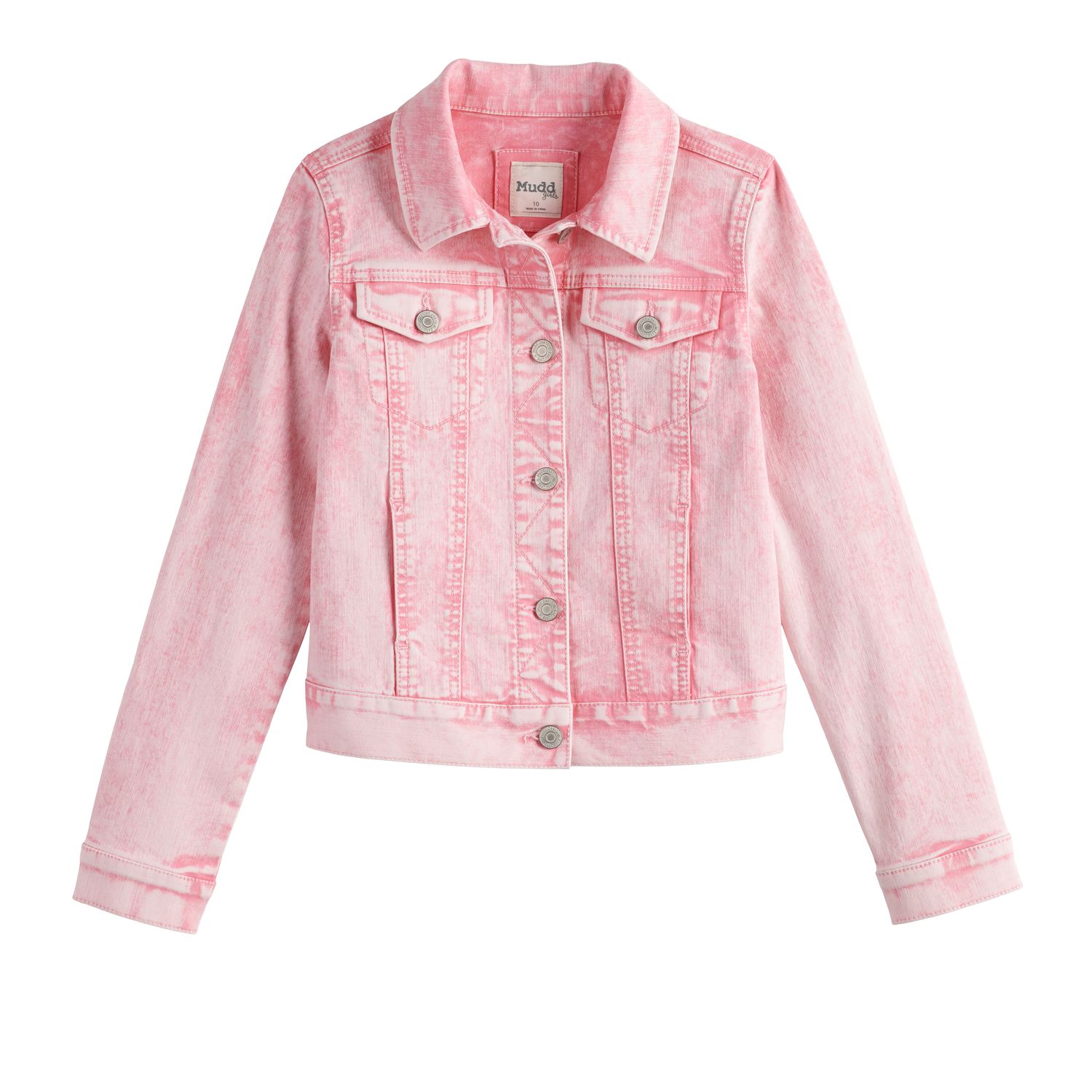 dark pink denim jacket