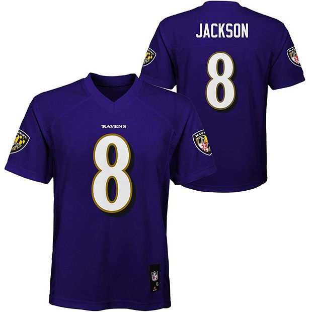 : Lamar Jackson Baltimore Ravens #8 Youth 8-20 Home