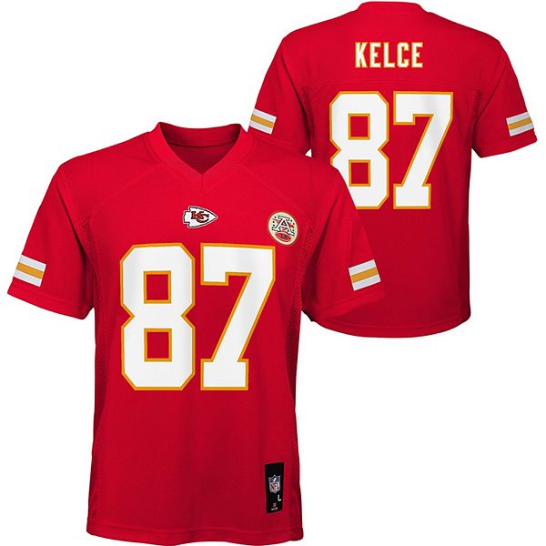 Youth Nike Travis Kelce Yellow Kansas City Chiefs Inverted Game Jersey