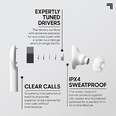 Sharper Image Soundhaven Wireless Earbuds