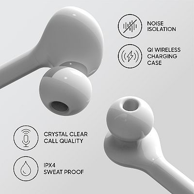 Sharper image true wireless earbuds with charging dock sale