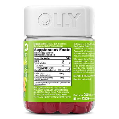 OLLY Daily Energy Gummy Vitamins - Tropical Passion