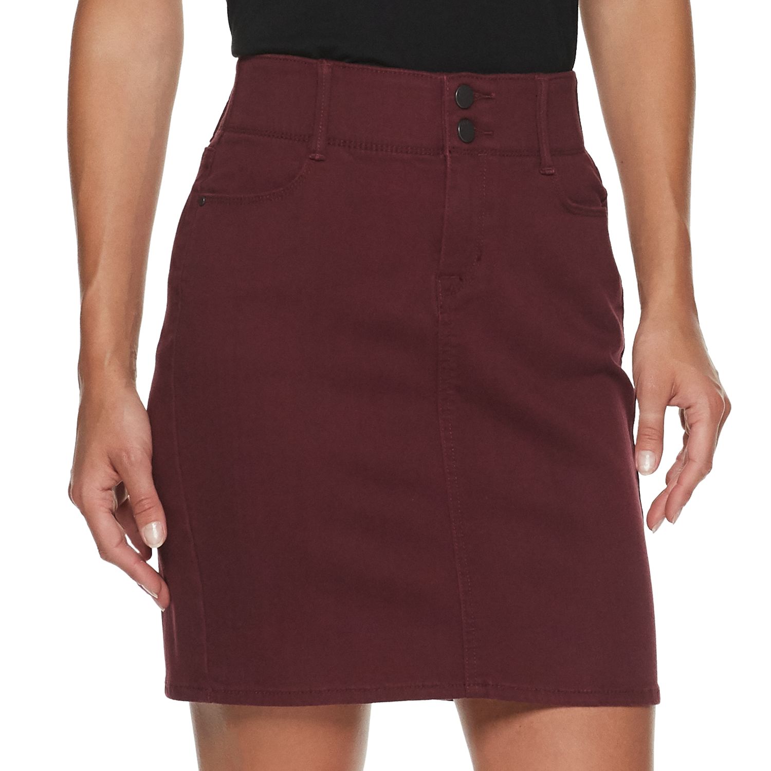 kohls womens denim skirts