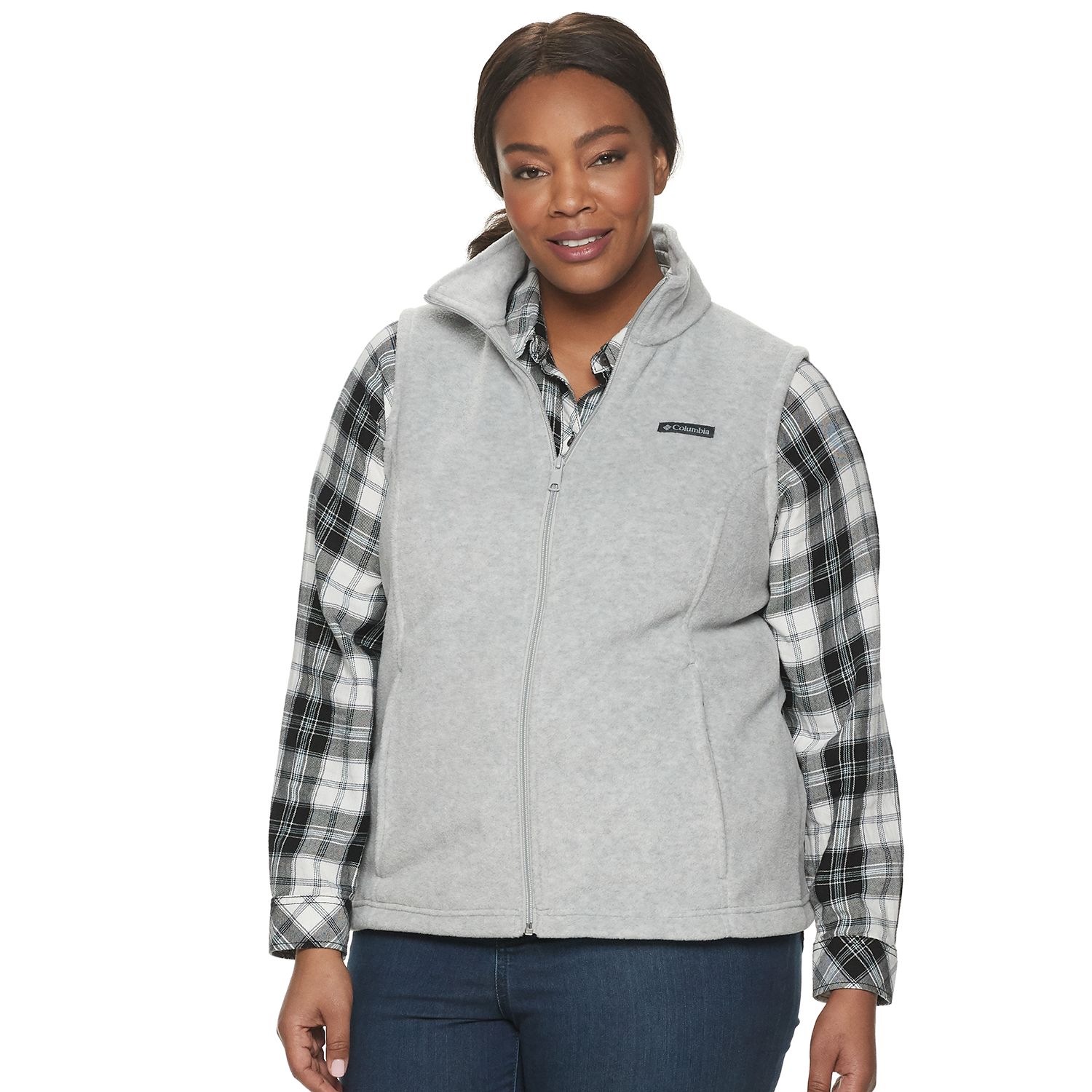 women's plus size fleece vests