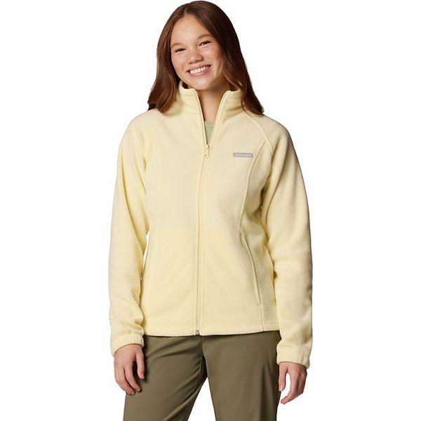 Women's Columbia Benton Springs Zip-Front Fleece Jacket - Lemon Wash (MEDIUM)