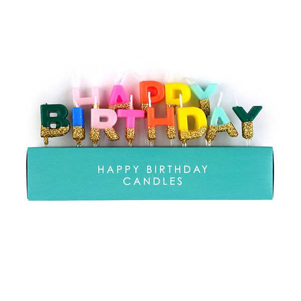 Table Fun "Happy Birthday" Glitter Candles