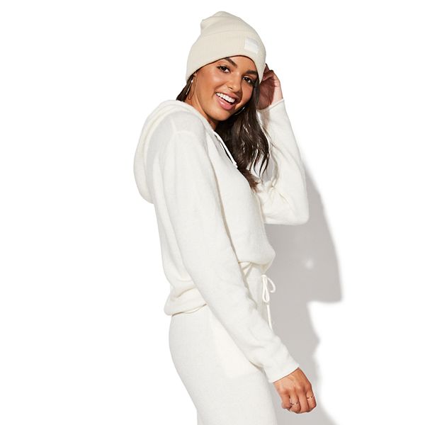 Juniors' Vylette™ Cropped Sweater Hoodie