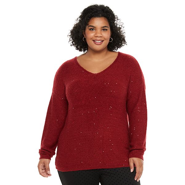 plus size crew neck sweater
