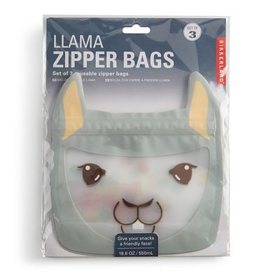 Kikkerland Llama Zipper Bags