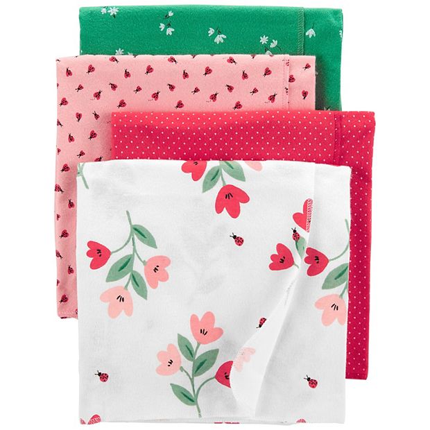 Baby Girl Carter s 4 Pack Spring Receiving Blankets