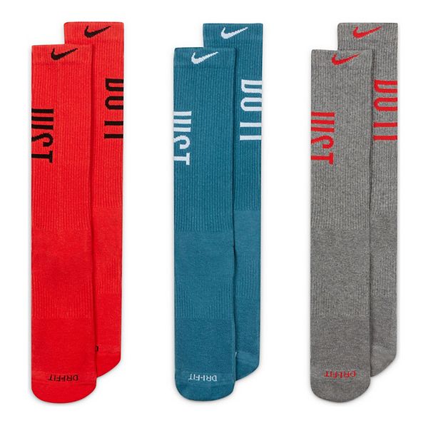 Men's Nike 3pack Everyday Plus DriFIT Cushioned Training Crew Socks