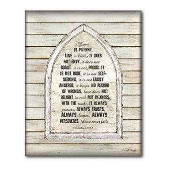 COURTSIDE MARKET Love Is Patient Canvas Wall Art