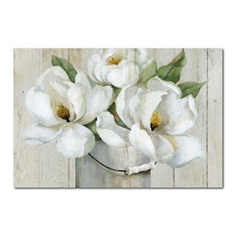 COURTSIDE MARKET Shiplap Magnolias Gallery Canvas Wall Art