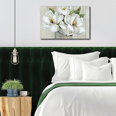 Courtside Market Shiplap Magnolias Gallery Canvas Wall Art