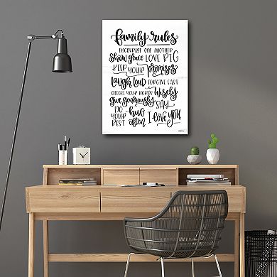 Courtside Market Family Rules Gallery Canvas Wall Art