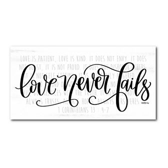 COURTSIDE MARKET Love Never Fails Gallery Canvas Wall Art