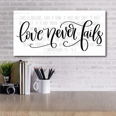 Courtside Market Love Never Fails Gallery Canvas Wall Art