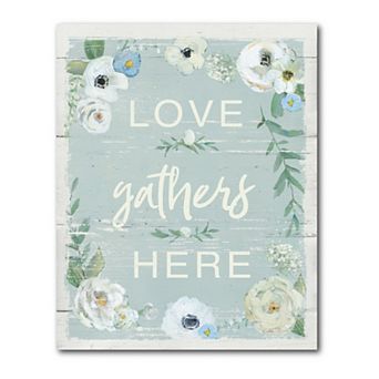 COURTSIDE MARKET Love Gathers Here Gallery Canvas Wall Art