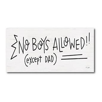 COURTSIDE MARKET No Boys Allowed Gallery Canvas Wall Art