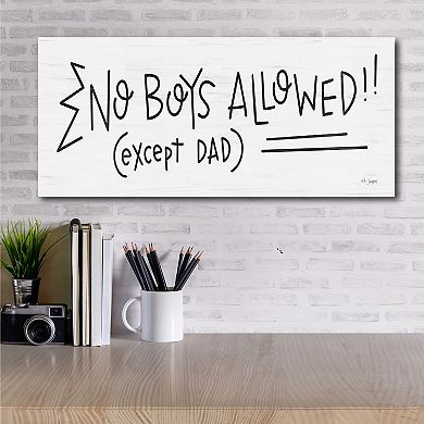 Courtside Market No Boys Allowed Gallery Canvas Wall Art